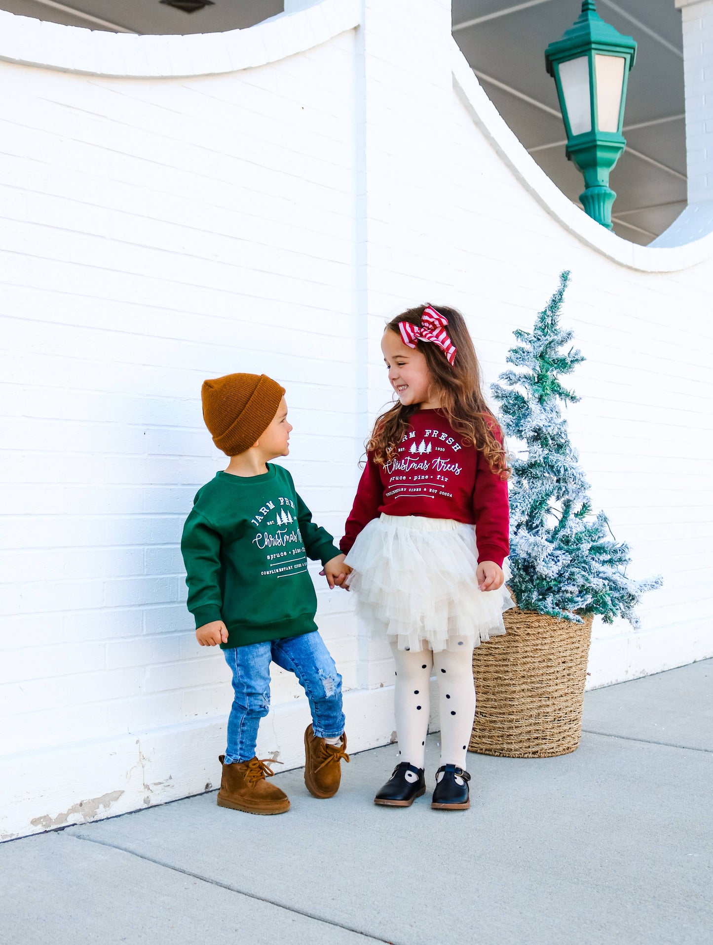 Farm Fresh Christmas Trees Crewneck - Forest Green