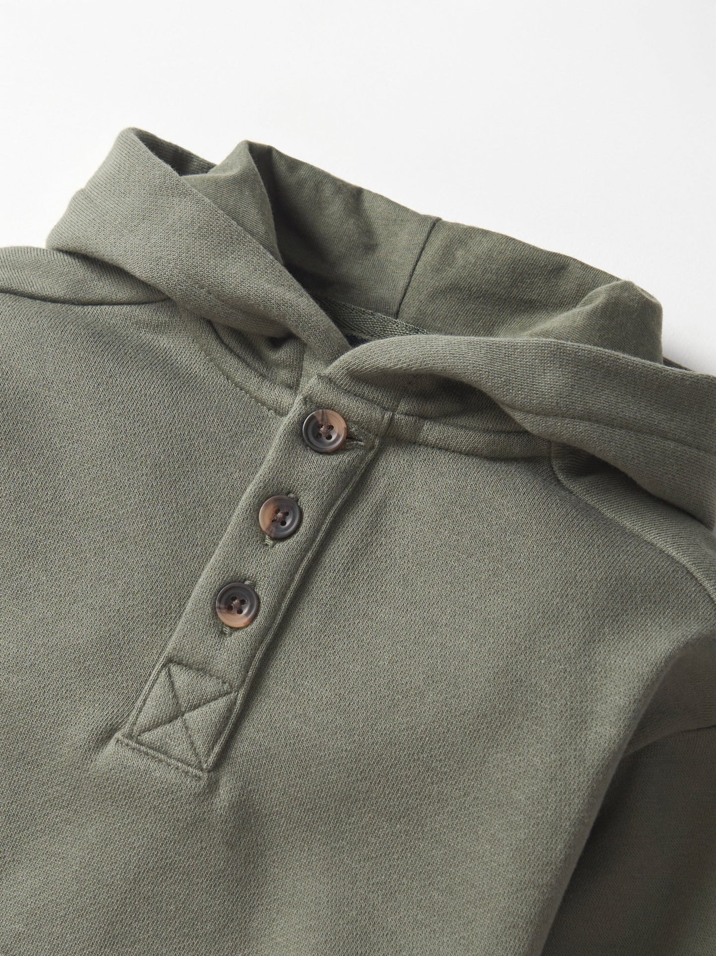 Henley Hoodie - Pine