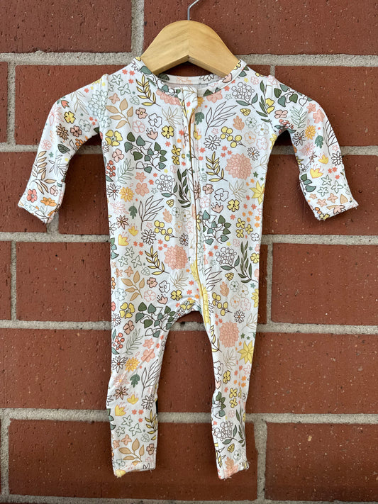 Fall Floral Bamboo Convertible Footie