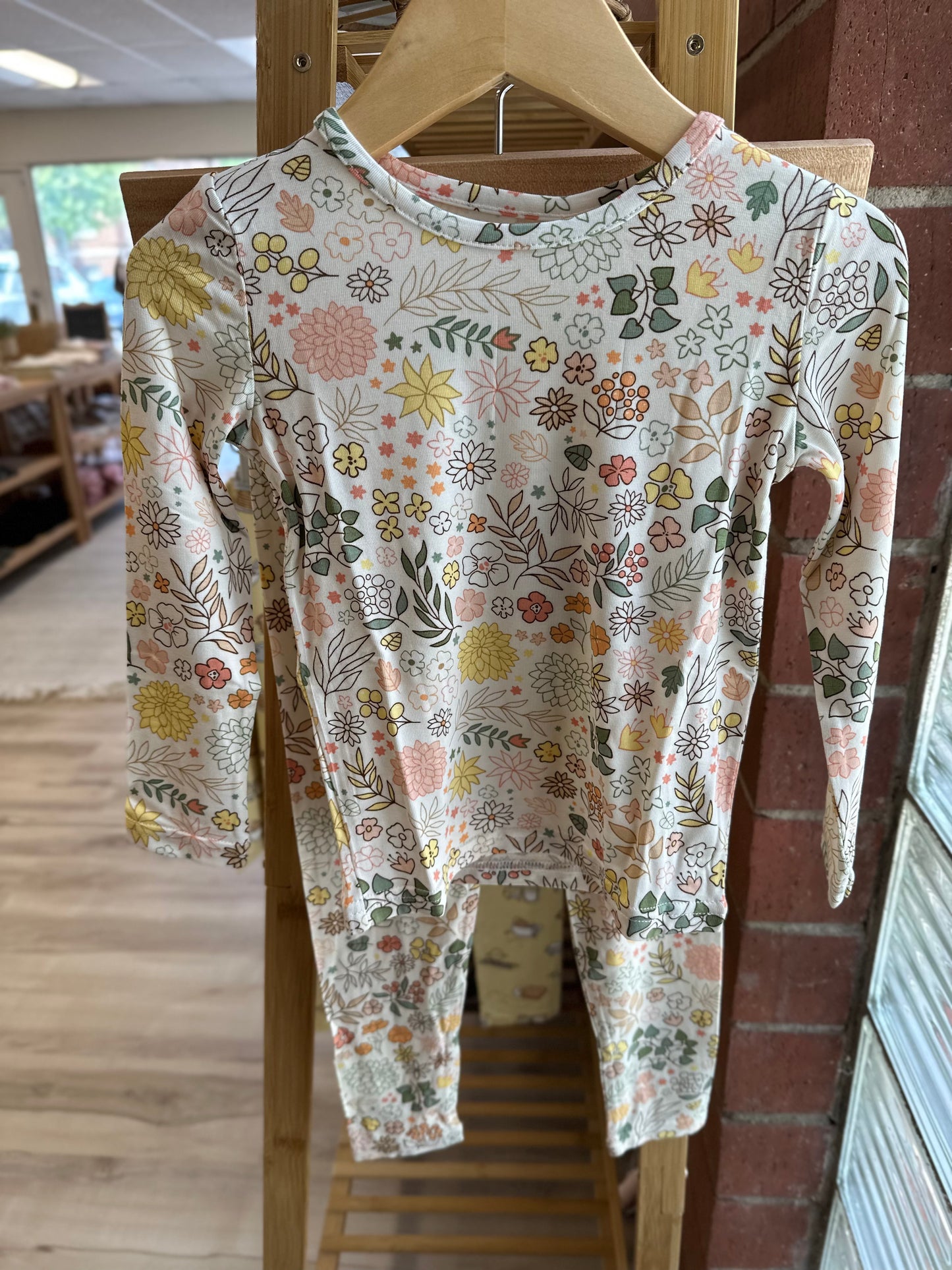 Fall Floral Bamboo Kids Pajamas