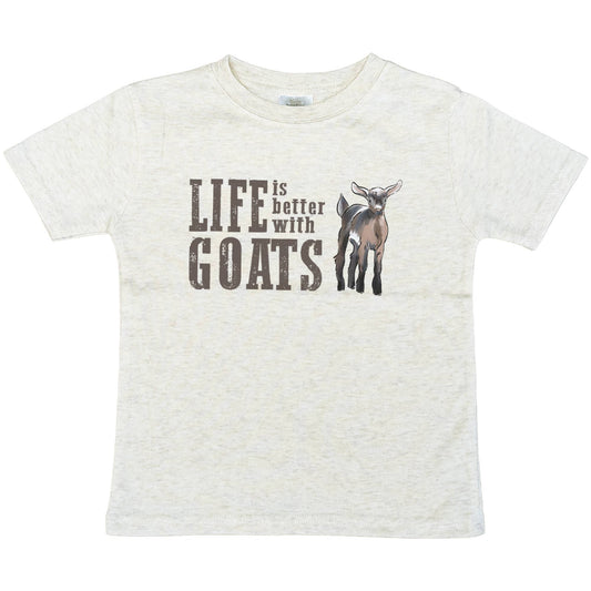 GOATS "Life is better with Goats" Beige Tee