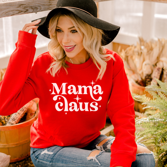 "Mama Claus" Adult Christmas Crewneck