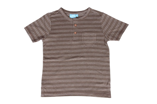 Texture Short Sleeve Henley Tee