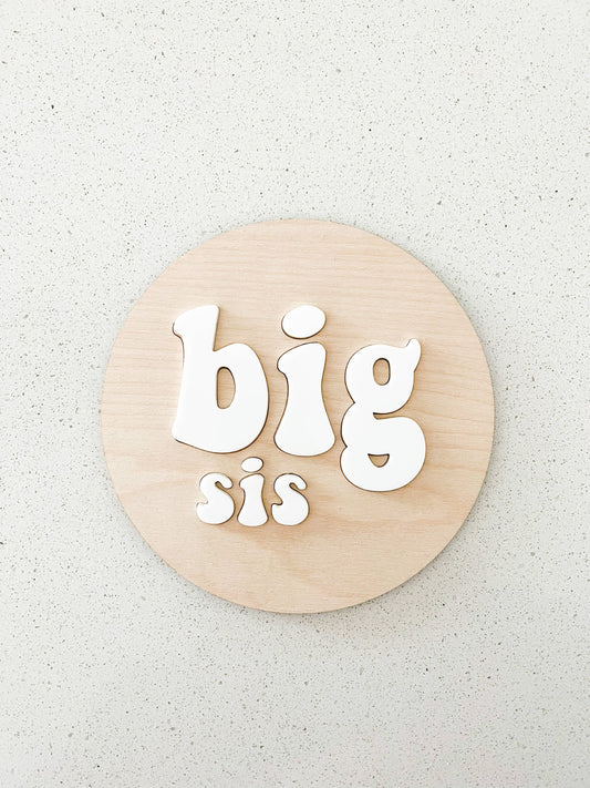 Big Sis Announcement Sign
