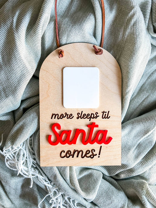Sleeps Til' Santa Countdown Hanging Sign