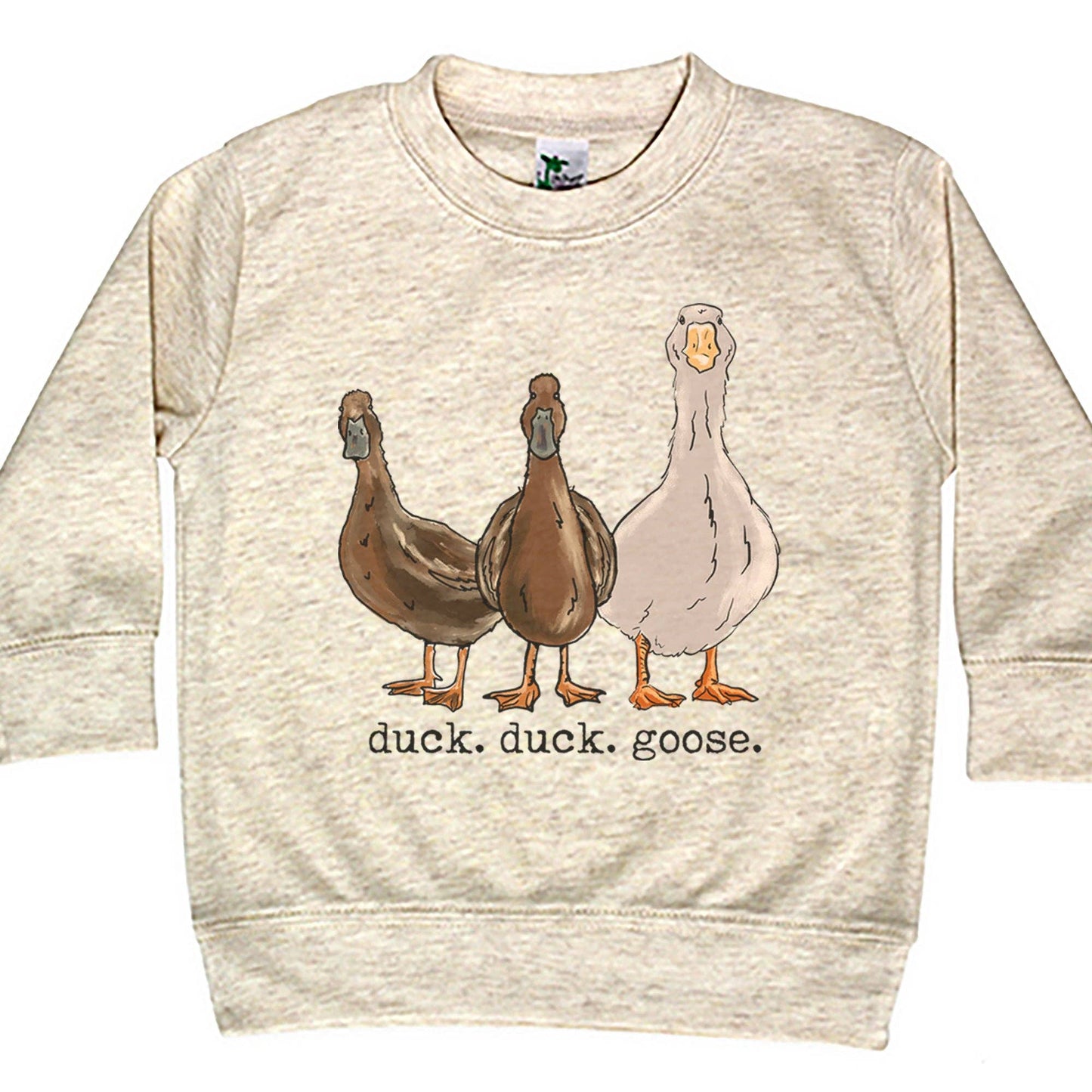 "duck. duck. goose" Beige Long Sleeve Shirt