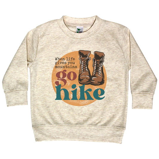 "When life gives you mountains go hike" Super Soft Toddler Shirt